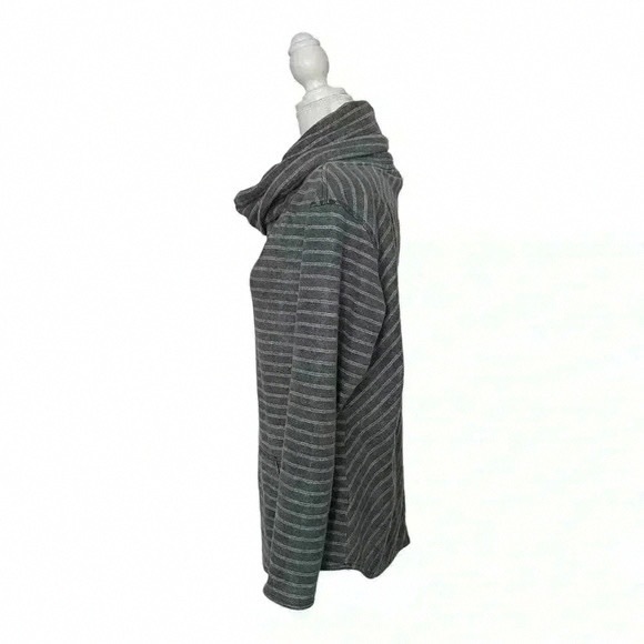 Burton Green and Gray Striped Cowl Neck Sweater - Picture 7 of 7